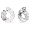 Swarovski Matrix Hoop Earrings Mixed Round Cuts White
