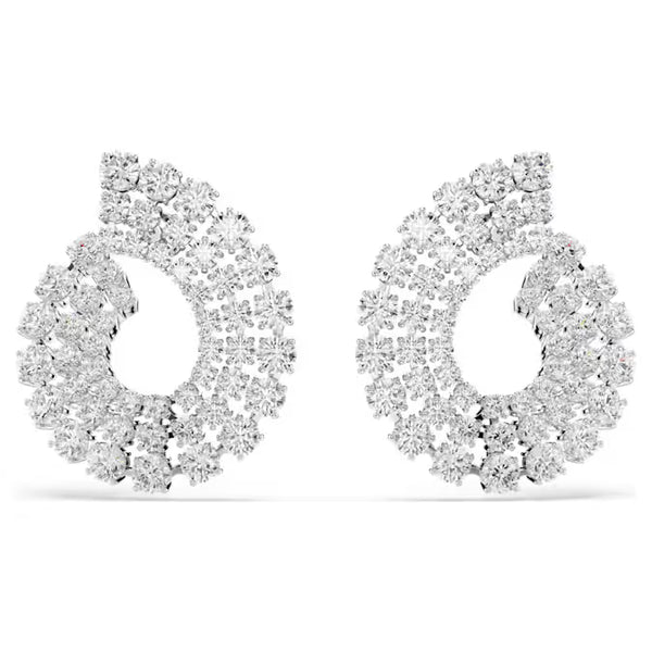 Orecchini Swarovski A Cerchio Matrix Tagli Arrotondati Misti Bianchi 5705834