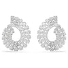 Swarovski Matrix Hoop Earrings Mixed Round Cuts White