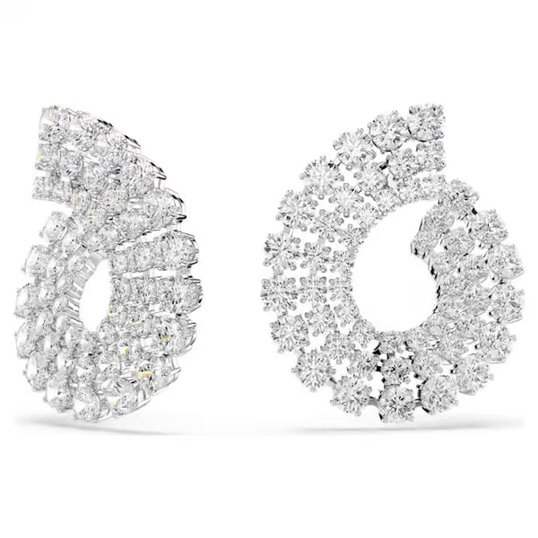 Orecchini Swarovski A Cerchio Matrix Tagli Arrotondati Misti Bianchi 5705834