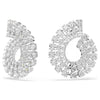 Swarovski Matrix Hoop Earrings Mixed Round Cuts White