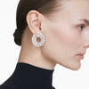 Swarovski Matrix Hoop Earrings Mixed Round Cuts White