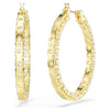 Pendientes de aro Swarovski Matrix bañados en oro amarillo