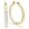 Pendientes de aro Swarovski Matrix bañados en oro amarillo
