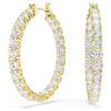 Pendientes de aro Swarovski Matrix bañados en oro amarillo