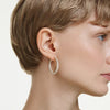 Pendientes de aro Swarovski Matrix bañados en oro amarillo