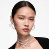 Swarovski Attract Stud Earrings with Light Points and White Crystals