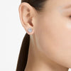 Pendientes Swarovski con piedras luminosas en rodio blanco