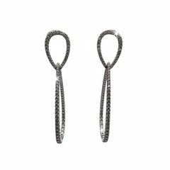 Giorgio Visconti Pendant Earrings in White Gold and Diamonds
