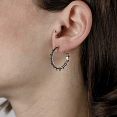 Nove25 Ethnic Medium Hoop Pair Earrings