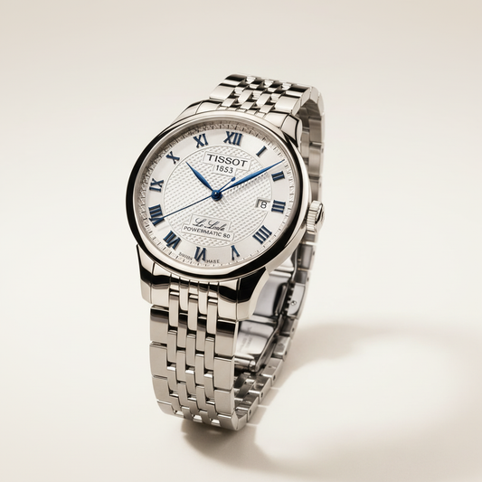 Orologio Tissot sfondo bianco crema