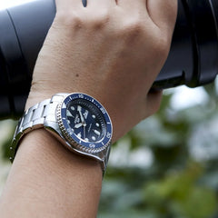 Orologio Seiko 5 da Uomo Sports Automatico in Acciaio Blu SRPD51K1