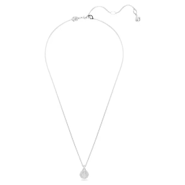 Collar con colgante de meteorito de Swarovski con pavé de cristal en aleación de rodio blanco