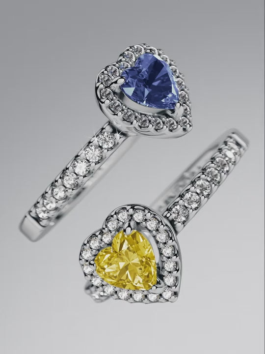 Anello Pandora Cuore In Rilievo Blu 198421C05