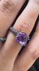 Brozallure Solitaire Ring with Blue Crystal