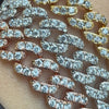 Pulsera Bronzallure de cadena cuadrada con pavé de circonitas cúbicas