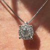 Collar Mirco Visconti Solitaire Magic en oro blanco y diamantes