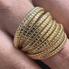 Anello Etrusca A Fascia Con Trama A Coste Multifilo WSET00927.YG