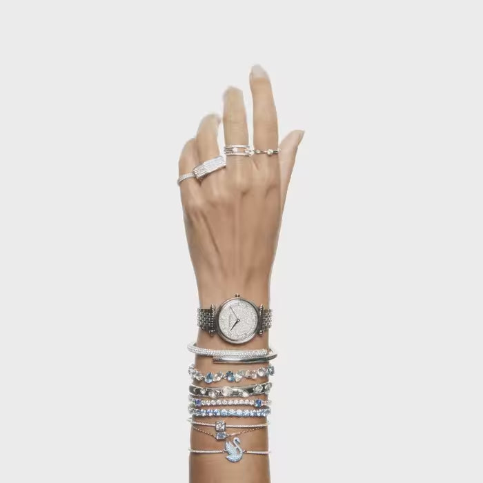 Anillo de eternidad Swarovski con cristales Swarovski luminosos, línea Vittore