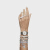 Anillo de eternidad Swarovski con cristales Swarovski luminosos, línea Vittore
