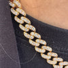 Gargantilla Bronzallure con cadena cuadrada y pavé cúbico