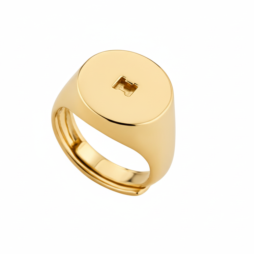 Anello Marcello Pane Chevalier Tondo Dorato ANYL003