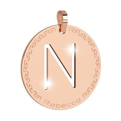 Rebecca Charm My Alphabet Initial Medium Letter N Rose