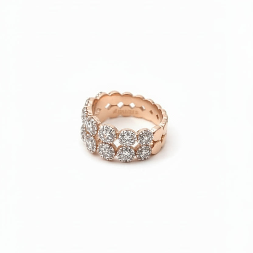 Bronzallure Double Band Ring with Zirconia