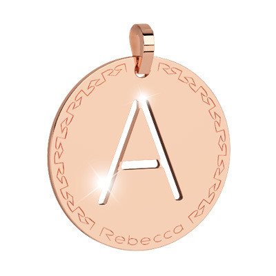 Rebecca Charm Mi Alfabeto Inicial Mediana Letra A Rosado