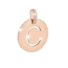 Rebecca Charm Mi Alfabeto Inicial Letra C Grande Rosa con Circonita