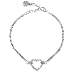Pulsera de plata con corazón No25 Tight Love