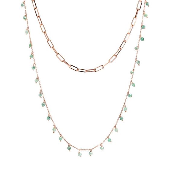 Bronzallure Double Strand Necklace -