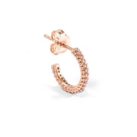 Nove25 Orecchino Singolo Rose Shiny Hanger Placcato Oro Rosa N25ORE00540