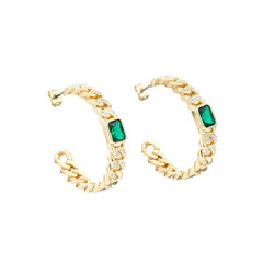 Orecchini a cerchio groumette Chiara Ferragni Bossy Chain J19AUW33