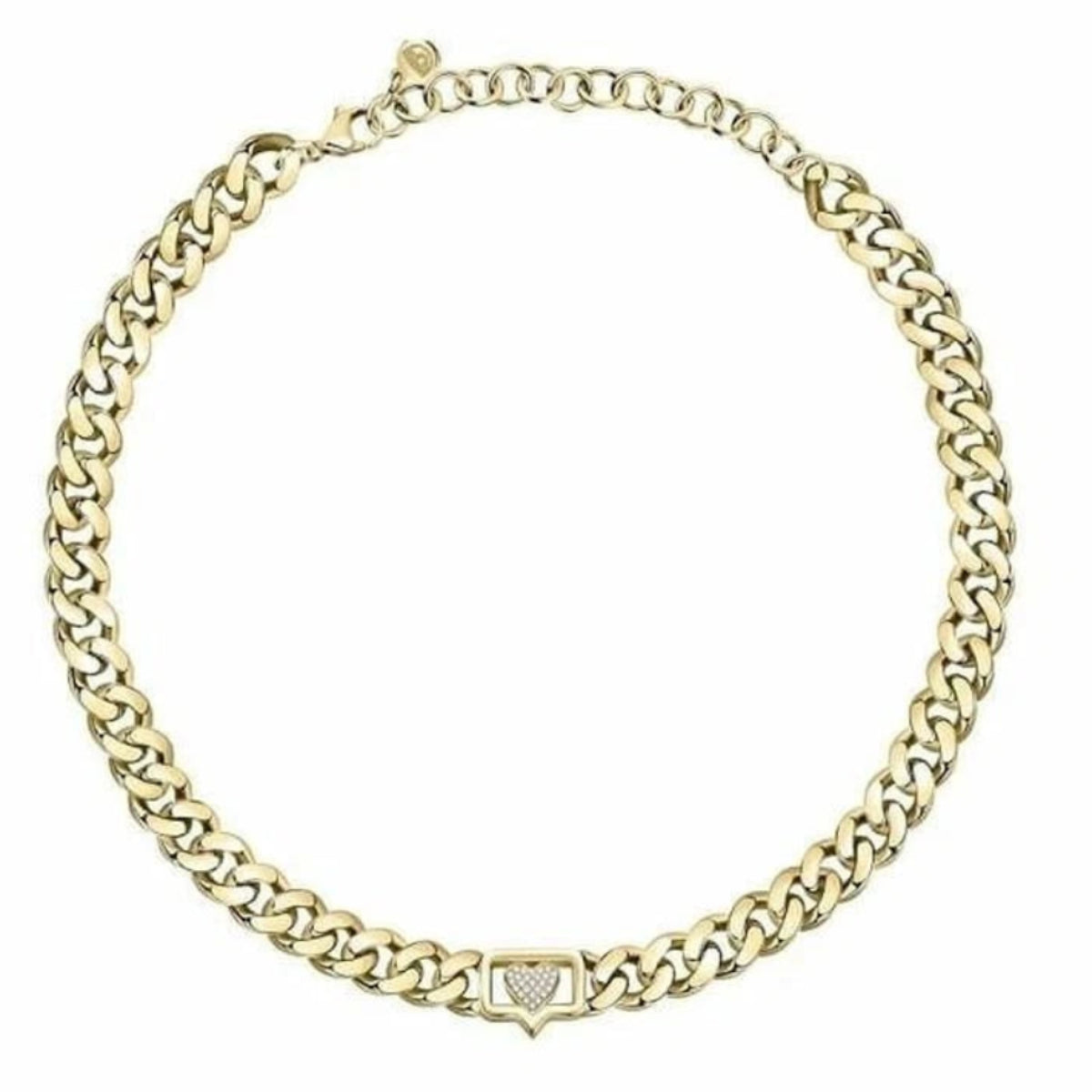 Chiara Ferragni Crystal Love Bossy Chain Necklace