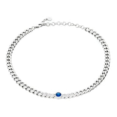 Collar de cadena Bossy de Chiara Ferragni con circonitas azules