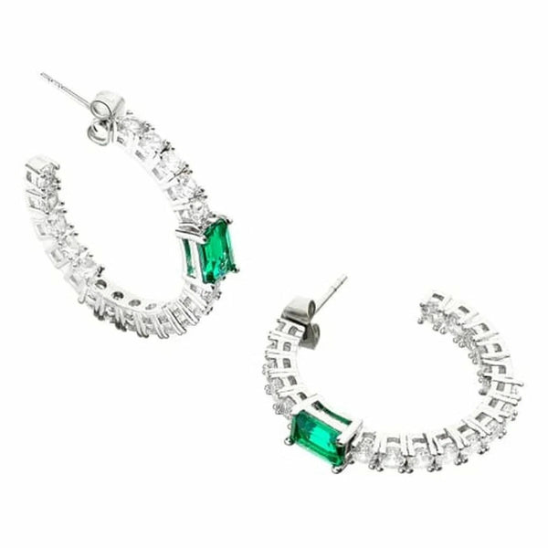 Pendientes de aro de esmeralda de Chiara Ferragni