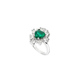 Anillo Chiara Ferragni con corazón de esmeralda