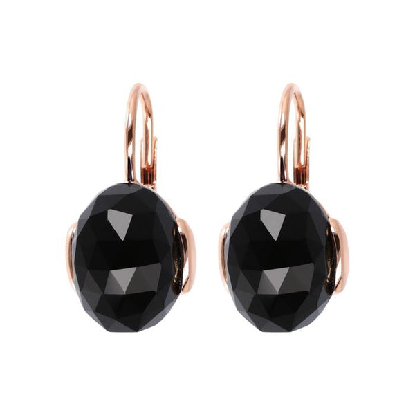 Pendientes Bronzallure en dorado rosado y piedras naturales