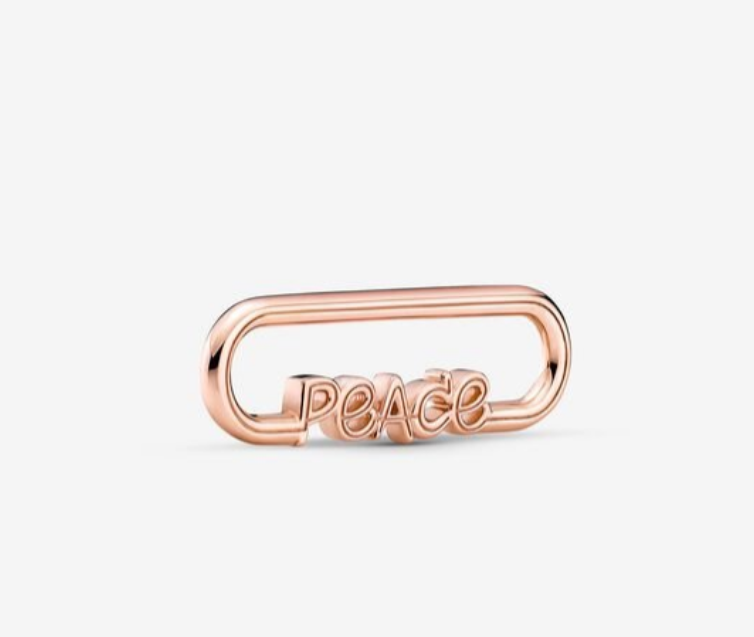 Charm Pandora Link Rosè "Peace" 789698C00